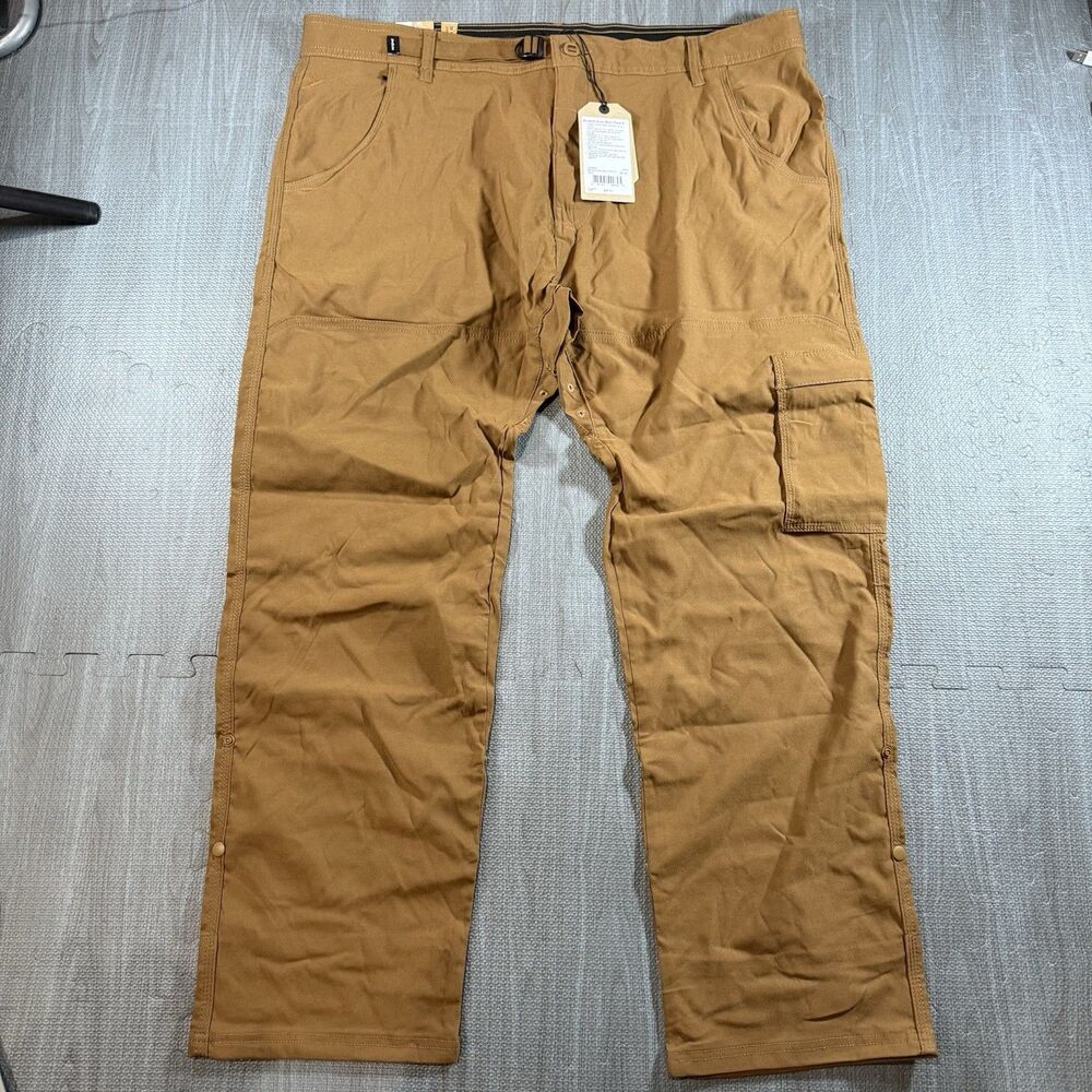 prAna Men's Stretch Zion Slim Pant II Sepia Brown 42Wx30I Hiking Outdoors NWT